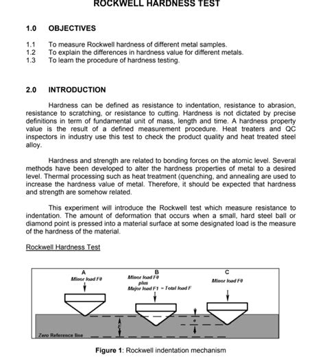 rockwell hardness test answers